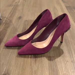 White House Black Market Purple Suede pumps